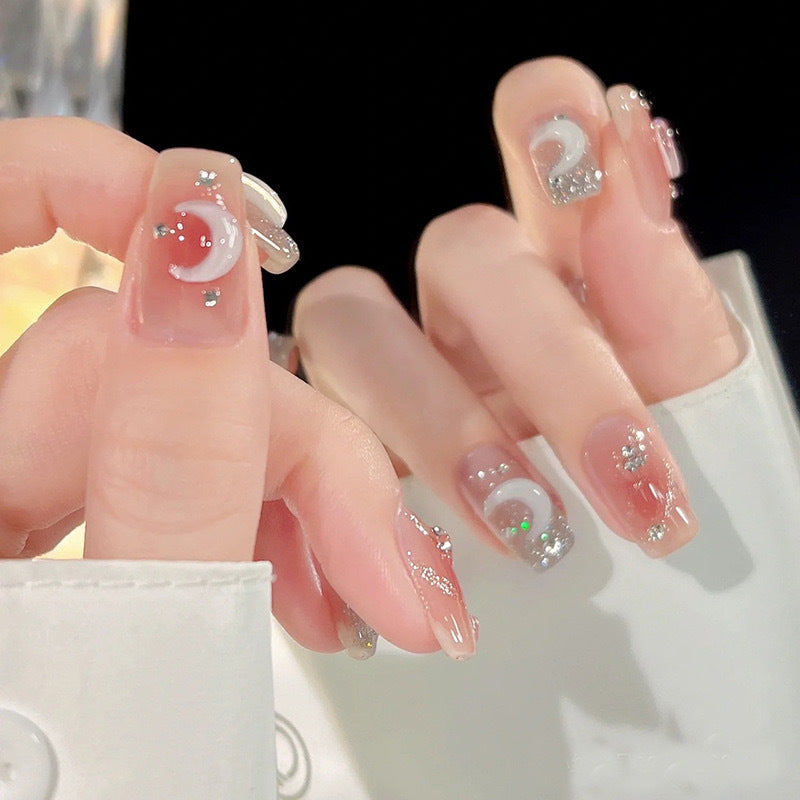 Minimalist French Wearable Nails New Versatile Daily Gradient Pure Desire Style Nail Art Brightening Handmade Detachable Nail Tips