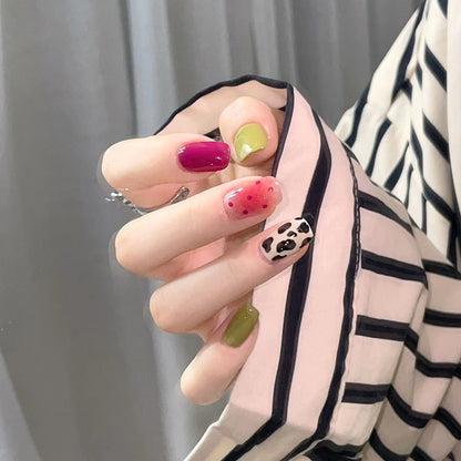 Minimalist French Wearable Nails New Versatile Daily Gradient Pure Desire Style Nail Art Brightening Handmade Detachable Nail Tips