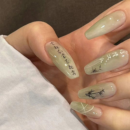 Minimalist French Wearable Nails New Versatile Daily Gradient Pure Desire Style Nail Art Brightening Handmade Detachable Nail Tips