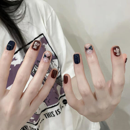 Minimalist French Wearable Nails New Versatile Daily Gradient Pure Desire Style Nail Art Brightening Handmade Detachable Nail Tips